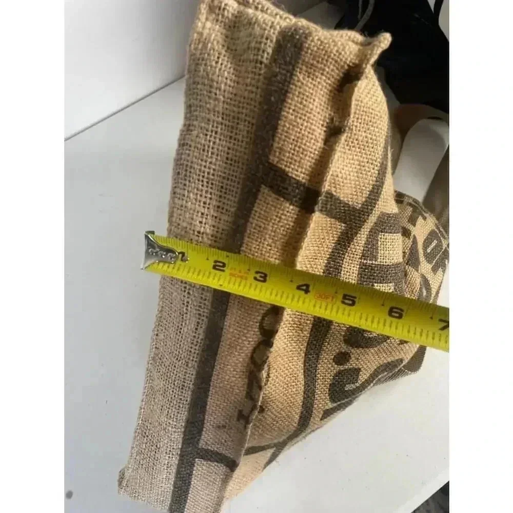 Sackcloth & Ashes Tan/Brown Coffee Sack Tote Bag Purse Upcycled Like New! 0110‎